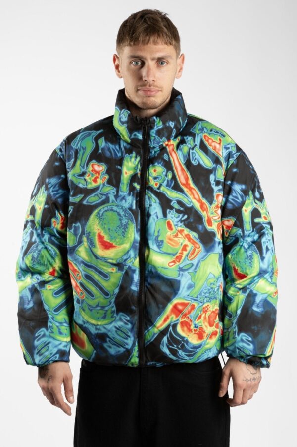 WASTED PARIS Fusion Puffer Jacket (reversible) Black/Multi