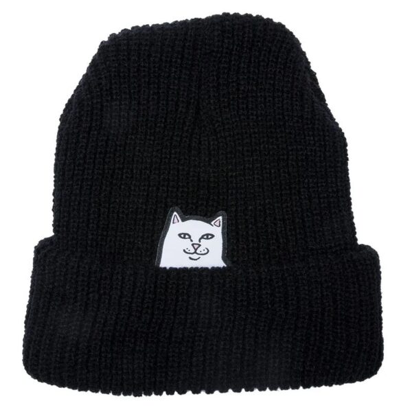 RIPNDIP LORD NERMAL RIBBED BEANIE (BLACK)