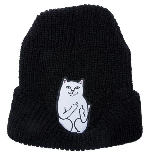 RIPNDIP LORD NERMAL RIBBED BEANIE (BLACK)