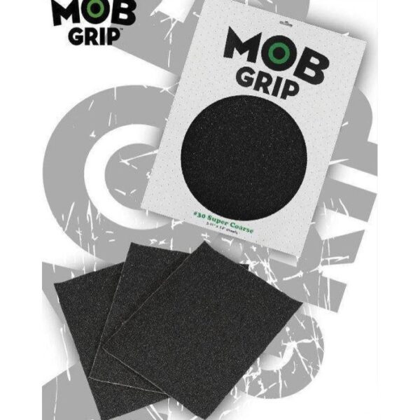 MOB grip - SUPER COARSE GRIT #30 GRIP TAPE PACK 3 SHEETS 11IN X 14IN