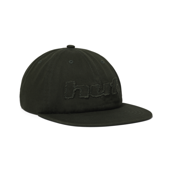 huf Distressed Logo 5 Panel Hat Hunter Green