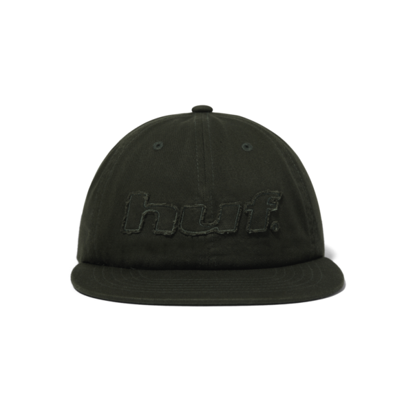 huf Distressed Logo 5 Panel Hat Hunter Green