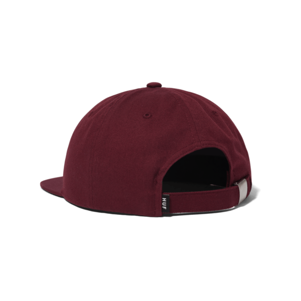 huf Distressed Logo 5 Panel Hat Raisin