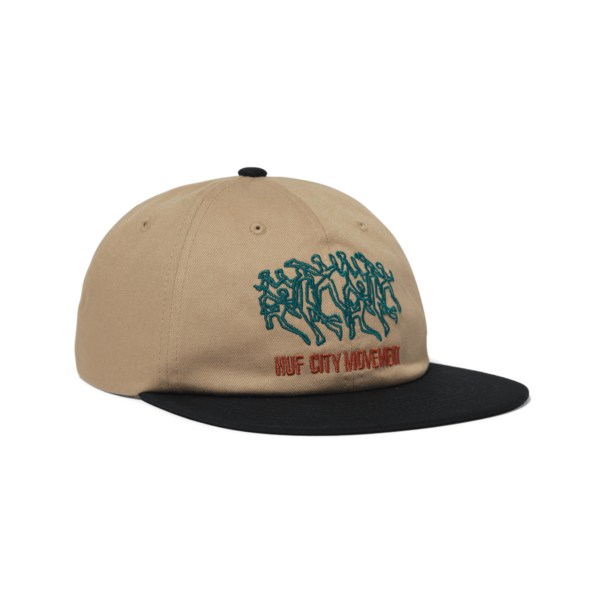 huf Movement 6 Panel Snapback Brown