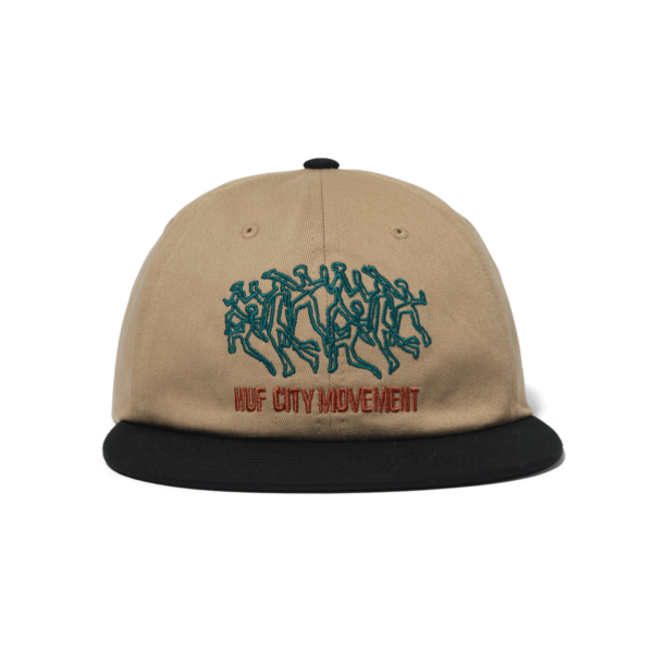 huf Movement 6 Panel Snapback Brown