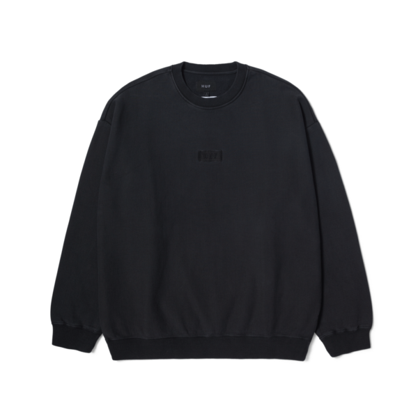 huf Mason Crewneck Fleece Washed Black