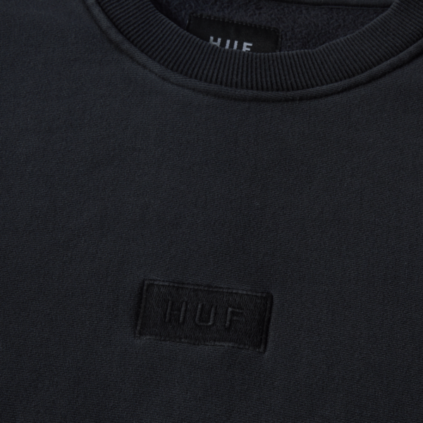 huf Mason Crewneck Fleece Washed Black