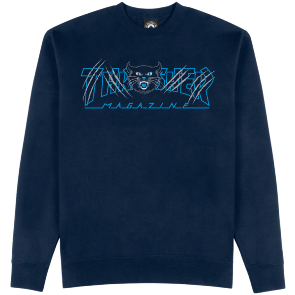 THRASHER - GATO SWEATSHIRT (NAVY BLUE)