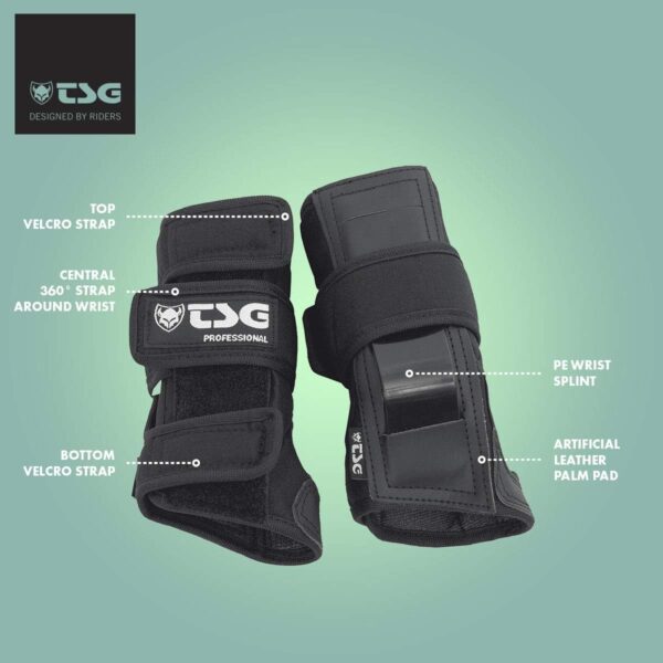 tsg - wristguard professional ( black )