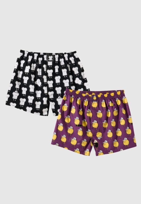 Lousy Livin Toast & Zitrone 2pack Boxershorts Purple/Black