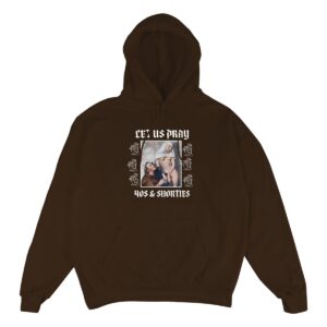 40's & shorties Let Us Pray Hoodie (brown)