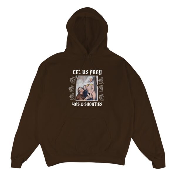 40's & shorties Let Us Pray Hoodie (brown)