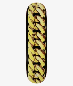 PLAN B CHAIN GOLD SKATEBOARD deck 8,25″