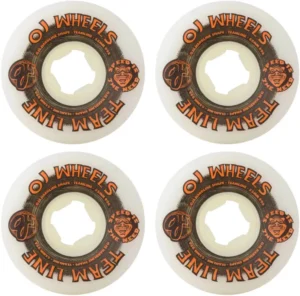 oj wheels Team Line Original White Black/Orange Hardline 55mm 99a