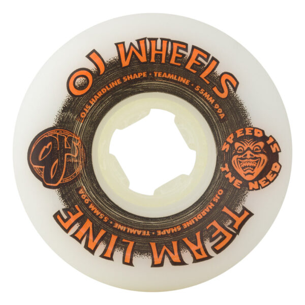 oj wheels Team Line Original White Black/Orange Hardline 55mm 99a