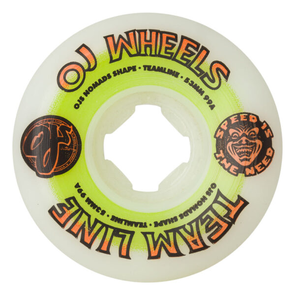 oj wheels Team Line Original White Green/Orange Nomads 53mm 99a