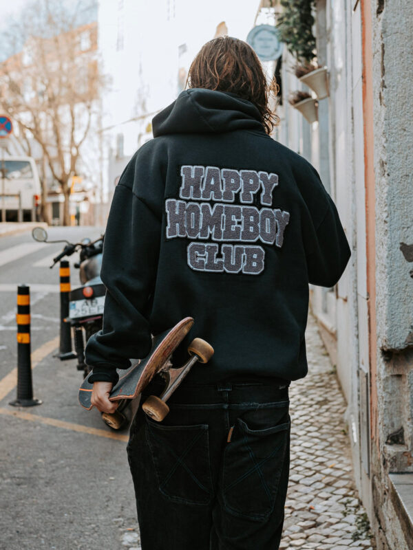 HOME BOY HAPPY HOMEBOY CLUB HOOD BLACK