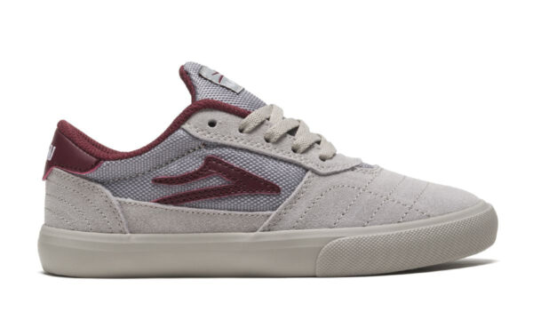 LAKAI FOOTWEAR CAMBRIDGE KIDS (grey/burgundy suede)