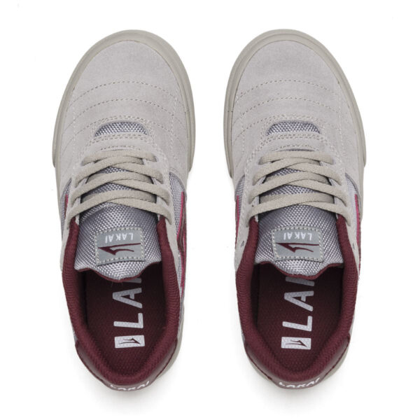 LAKAI FOOTWEAR CAMBRIDGE KIDS (grey/burgundy suede)