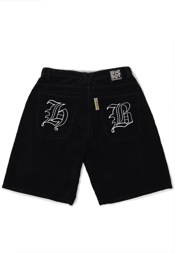 home boy X-TRA MONSTER GOTHIC CORD SHORTS (black)