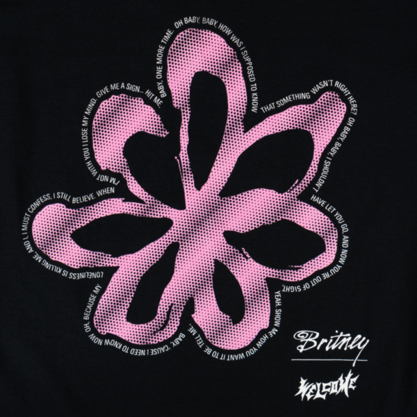 WELCOME x BRITNEY SPEARS FLOWER T-SHIRT BLACK