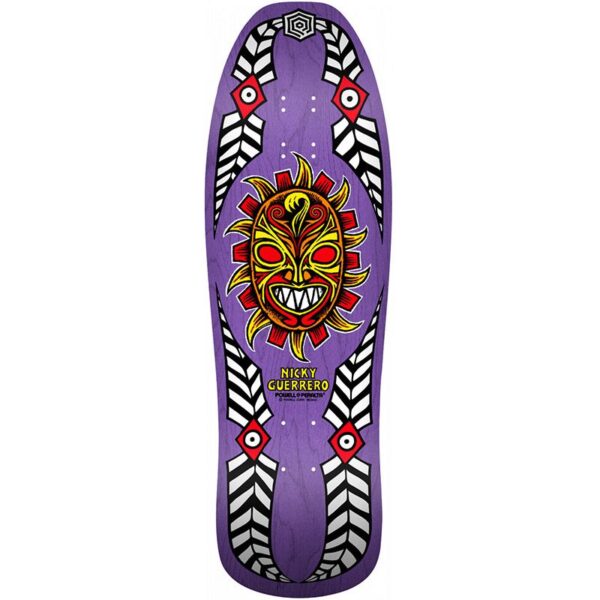 POWELL PERALTA NICKY GUERRERO MASK SKATEBOARD DECK PURPLE 10"