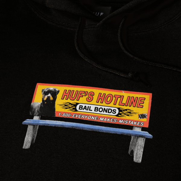 HUF BAIL BONDS PULLOVER HOODIE black