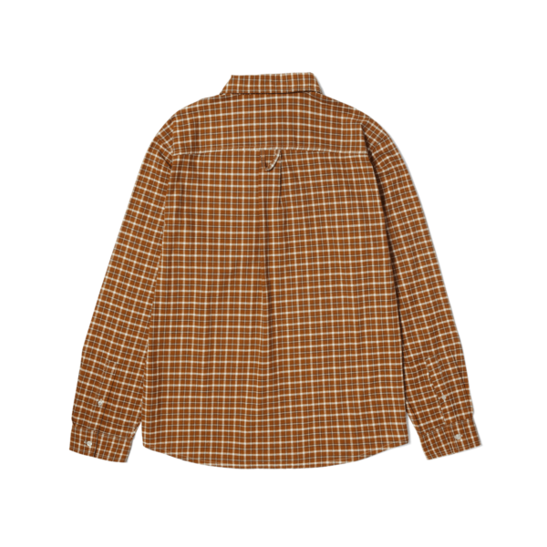 HUF ECHO OXFORD PLAID SHIRT russet