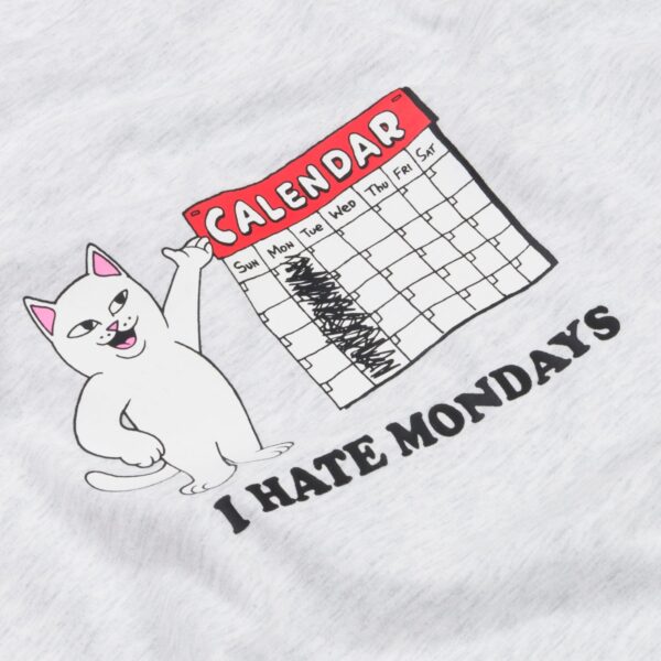 Ripndip I Hate Mondays T- Shirt Ash Heather