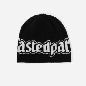 Wasted Paris United Reverse Brow Beanie Black/White