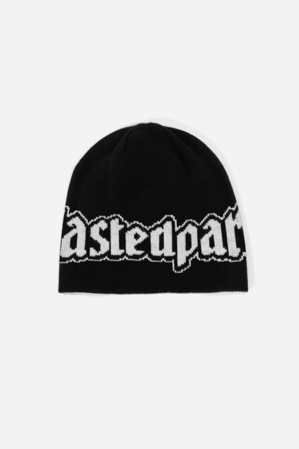 Wasted Paris United Reverse Brow Beanie Black/White