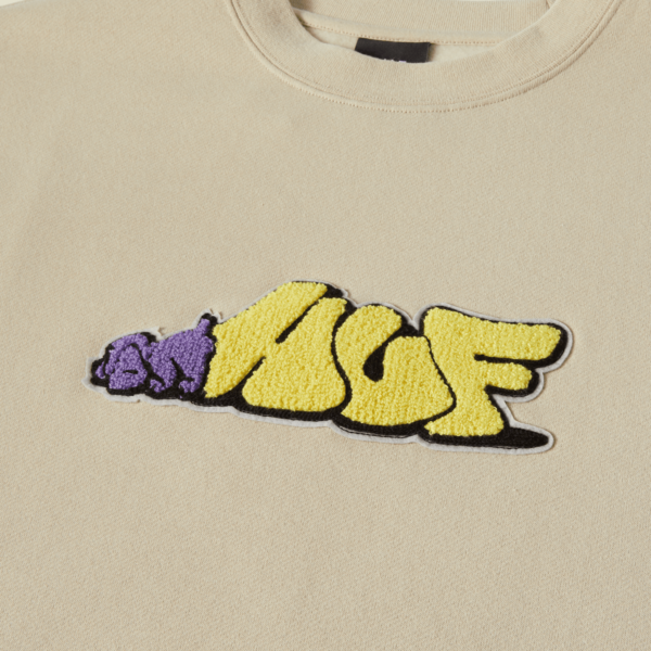 HUF DOG SENSE CREWNECK SWEATSHIRT Stone