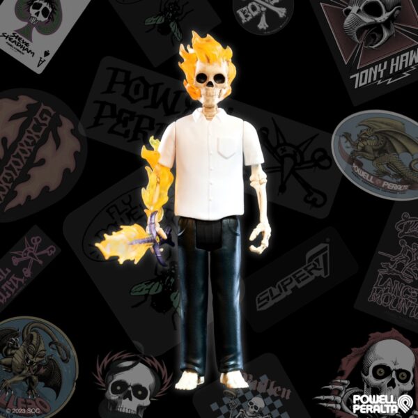 super 7 - Powell Peralta ReAction Figure Wave 3 Tommy Guerrero Flaming Dagger
