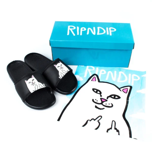 RIPNDIP LORD NERMAL SLIDES BLACK