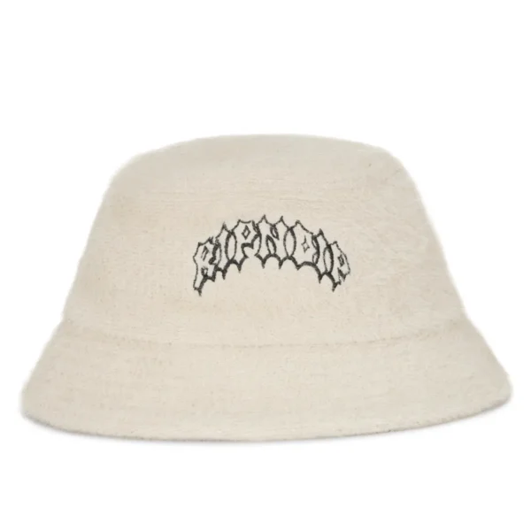 RIPNDIP ROSARY SHERPA BUCKET HAT OFF WHITE