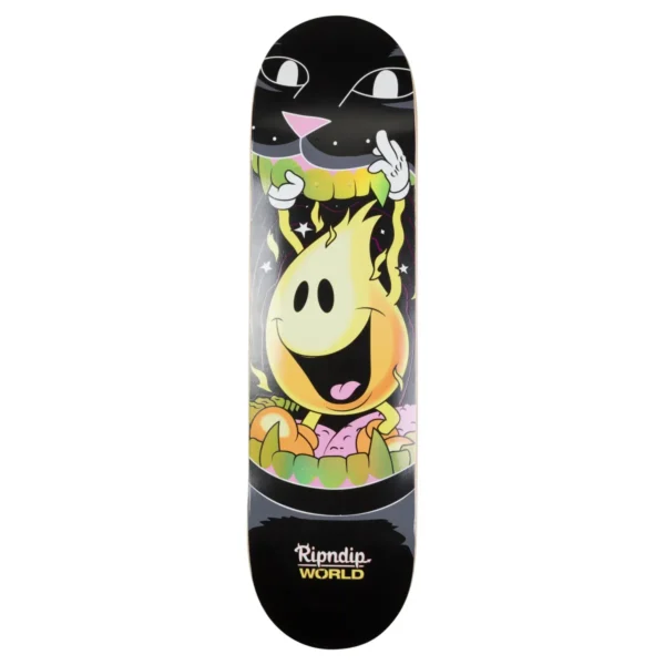 RIPNDIP x WORLD INDUSTRIES FLAME JERM DECK BLACK 8,25"