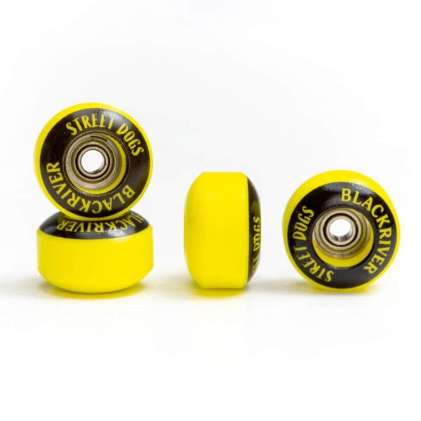 Blackriver Pro Fingerboard Wheels Street Dogs yellow