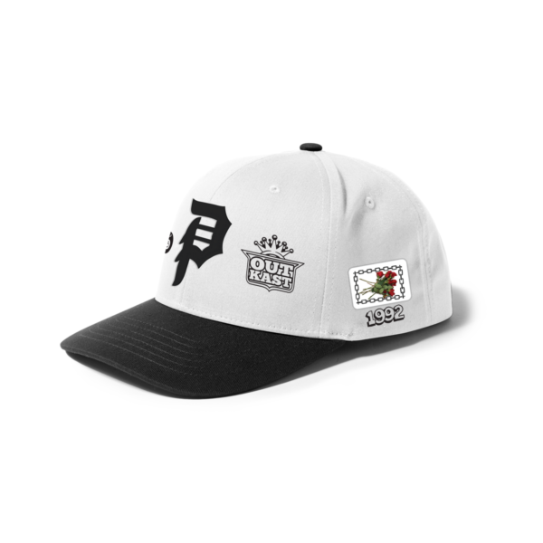 PRIMITIVE X OUTKAST JACKSON SNAPBACK OS white