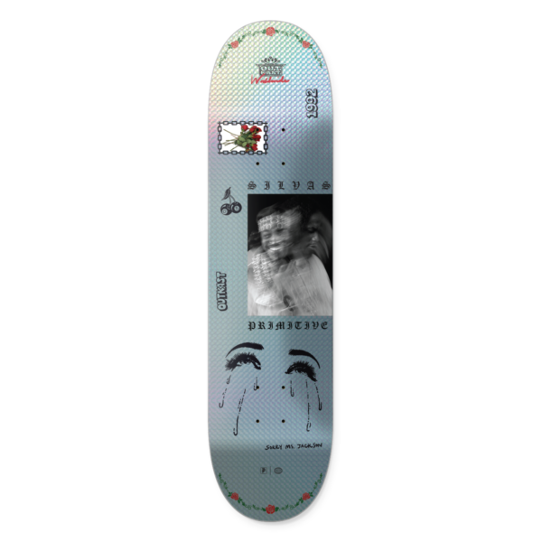 PRIMITIVE X OUTKAST SILVAS JACKSON SKATEBOARD DECK 8,38"