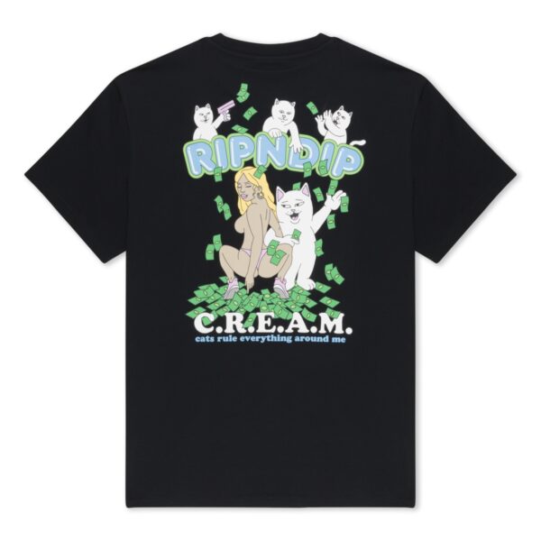 RIPNDIP CLUB CREAM T-SHIRT BLACK