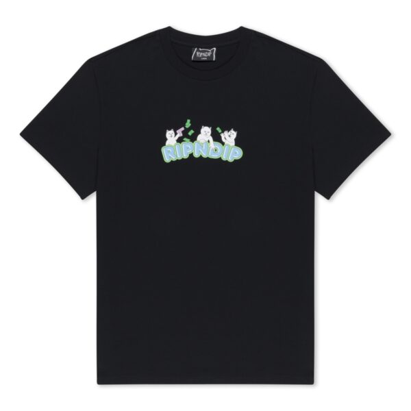 RIPNDIP CLUB CREAM T-SHIRT BLACK