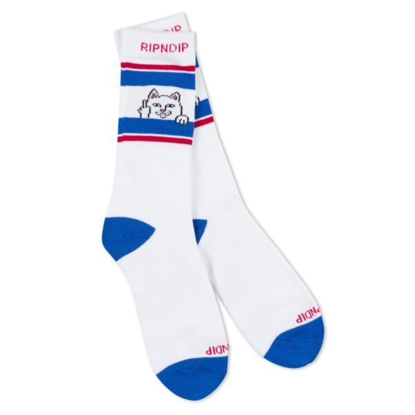 RIPNDIP PEEKING NERMAL SOCKS OS WHITE