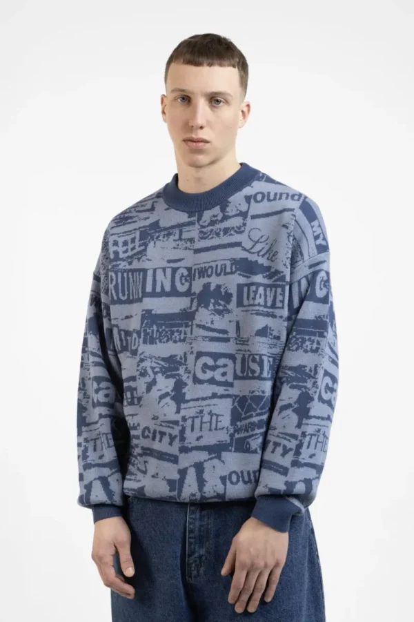 WASTED PARIS MIND SWEATER CREWNECK LIGHT BLUE