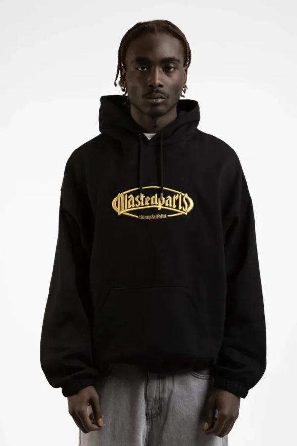 WASTED PARIS YARD BOXY HOODIE BLACK