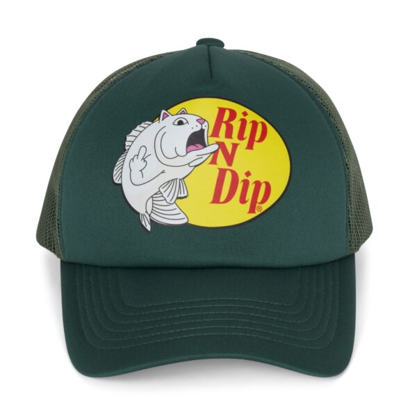 RIPNDIP CATFISH TRUCKER HAT LIGHT OLIVE