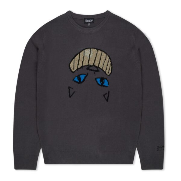 RIPNDIP JOAQUIN KNIT SWEATER CHARCOAL