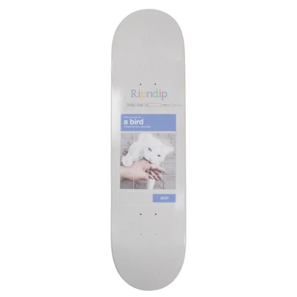 RIPNDIP A BIRD SKATEBOARD DECK GREY 8"