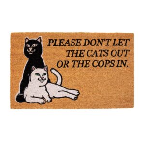 RIPNDIP DON'T LET THE COPS IN RUG BROWN (90cmx57cm)