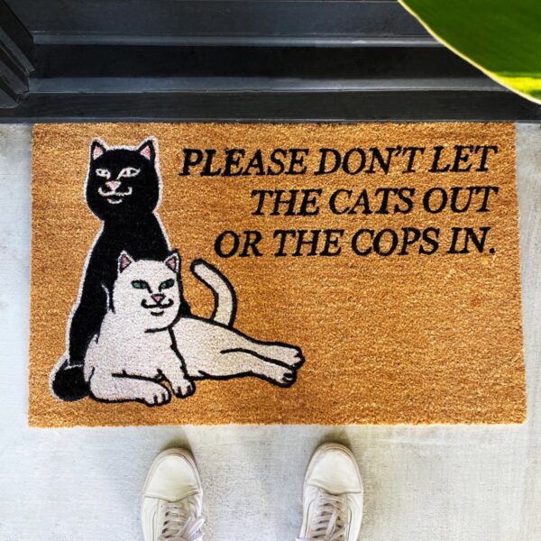 RIPNDIP DON'T LET THE COPS IN RUG BROWN (90cmx57cm)