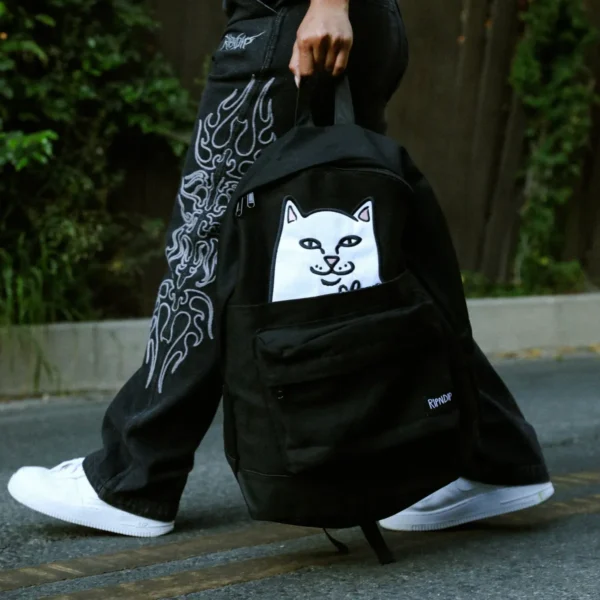 RIPNDIP LORD NERMAL VELCRO HANDS BACKPACK BLACK